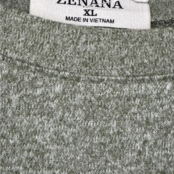 Zenana Outfitters Women's Heathered Green Crop Top size XL NWOT - Picture 2 of 3